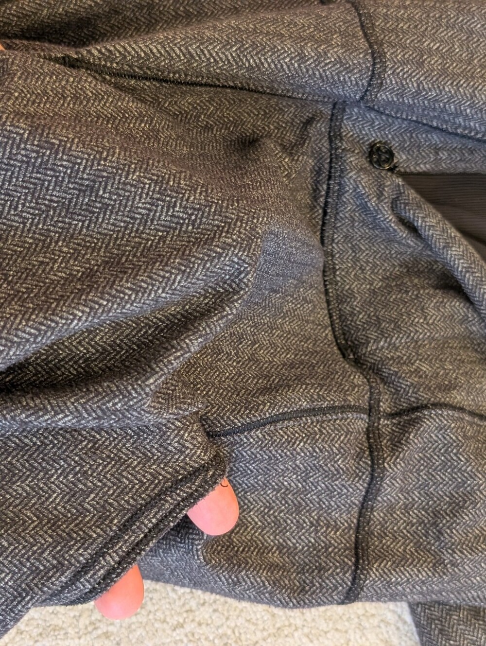 Lululemon Herringbone Heather Gray Active Quarter-Zip Pullover - Picture 15 of 17